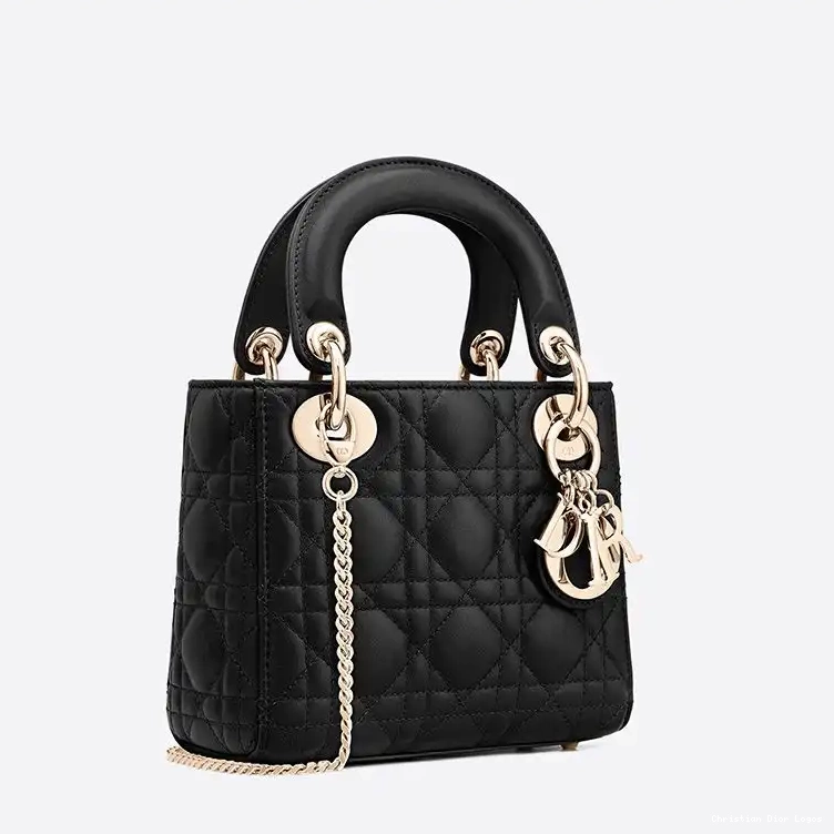 Cheap Dior Lady Black Bag Lambskin Mini Cannage 0610 Luxury